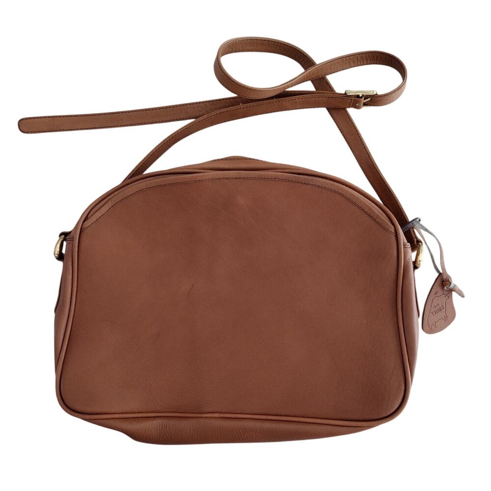 Our Tribe Brown Leather Short Crossbody/Shoulder Bag Zip Closure Philippines